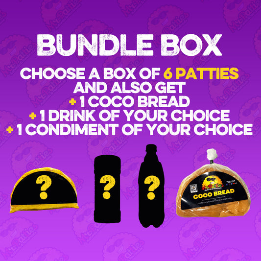 Patty Box + Drink + Condiment + Coco Bread Bundle